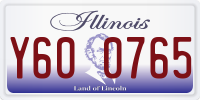 IL license plate Y600765