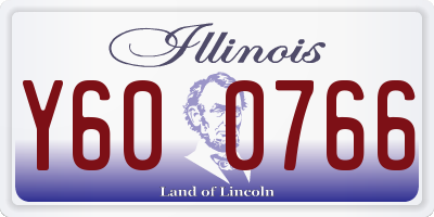 IL license plate Y600766
