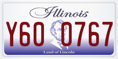 IL license plate Y600767