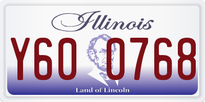 IL license plate Y600768