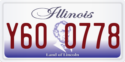 IL license plate Y600778