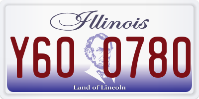 IL license plate Y600780