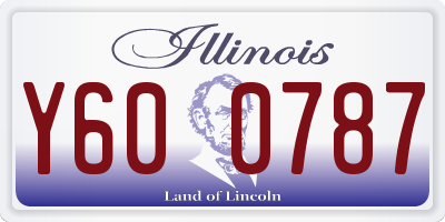 IL license plate Y600787