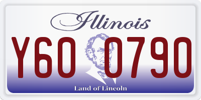 IL license plate Y600790
