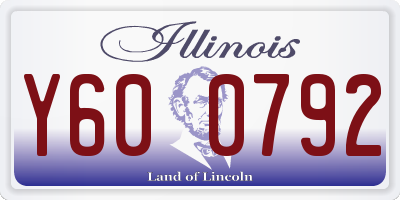 IL license plate Y600792