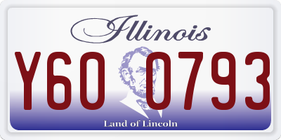 IL license plate Y600793