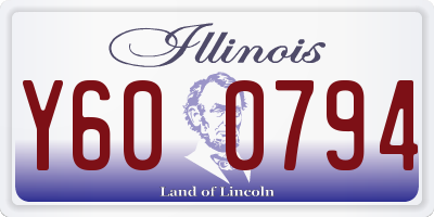 IL license plate Y600794