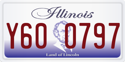 IL license plate Y600797