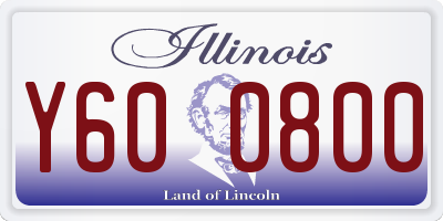IL license plate Y600800