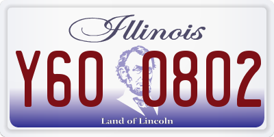 IL license plate Y600802