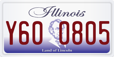 IL license plate Y600805