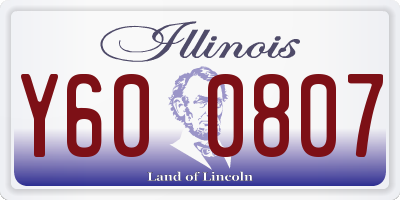 IL license plate Y600807