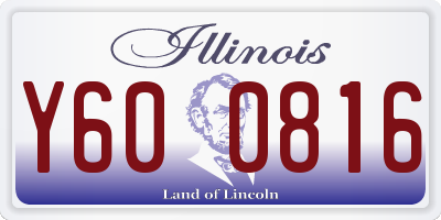 IL license plate Y600816