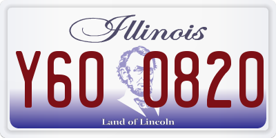IL license plate Y600820
