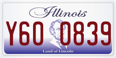 IL license plate Y600839