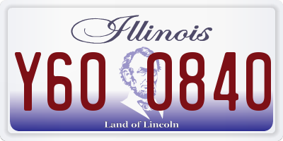 IL license plate Y600840