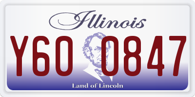 IL license plate Y600847