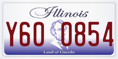 IL license plate Y600854