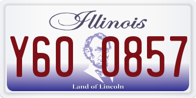 IL license plate Y600857