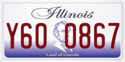 IL license plate Y600867