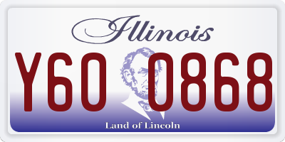 IL license plate Y600868