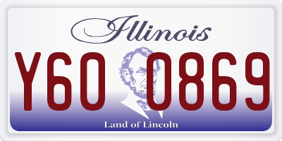 IL license plate Y600869