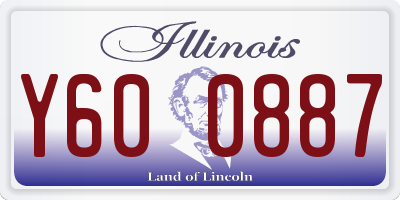 IL license plate Y600887