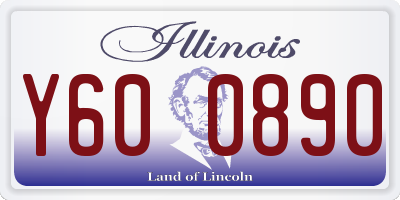 IL license plate Y600890
