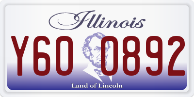 IL license plate Y600892