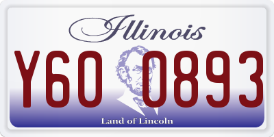 IL license plate Y600893