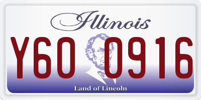 IL license plate Y600916