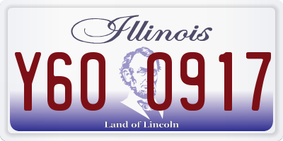 IL license plate Y600917