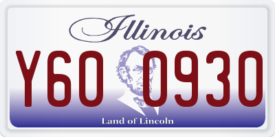 IL license plate Y600930