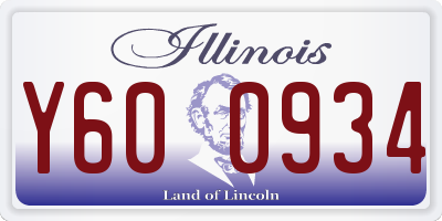 IL license plate Y600934