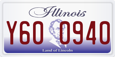 IL license plate Y600940