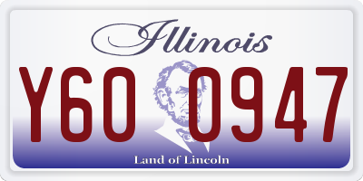 IL license plate Y600947