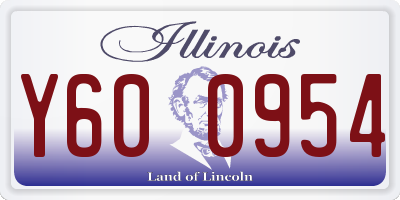 IL license plate Y600954