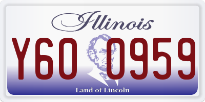 IL license plate Y600959