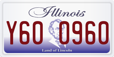 IL license plate Y600960