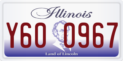 IL license plate Y600967