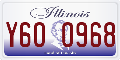 IL license plate Y600968