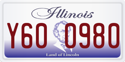 IL license plate Y600980