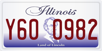 IL license plate Y600982