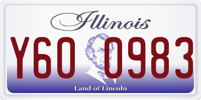 IL license plate Y600983
