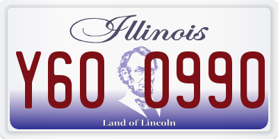 IL license plate Y600990