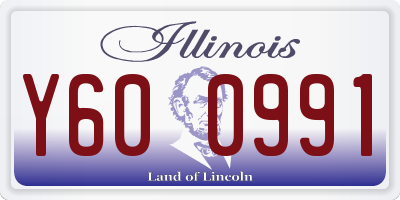 IL license plate Y600991
