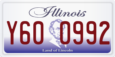 IL license plate Y600992