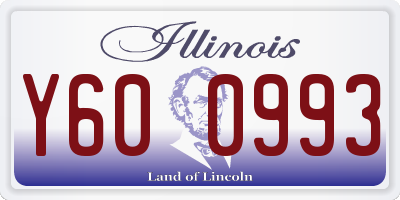 IL license plate Y600993