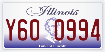 IL license plate Y600994