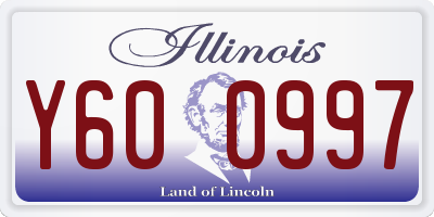 IL license plate Y600997
